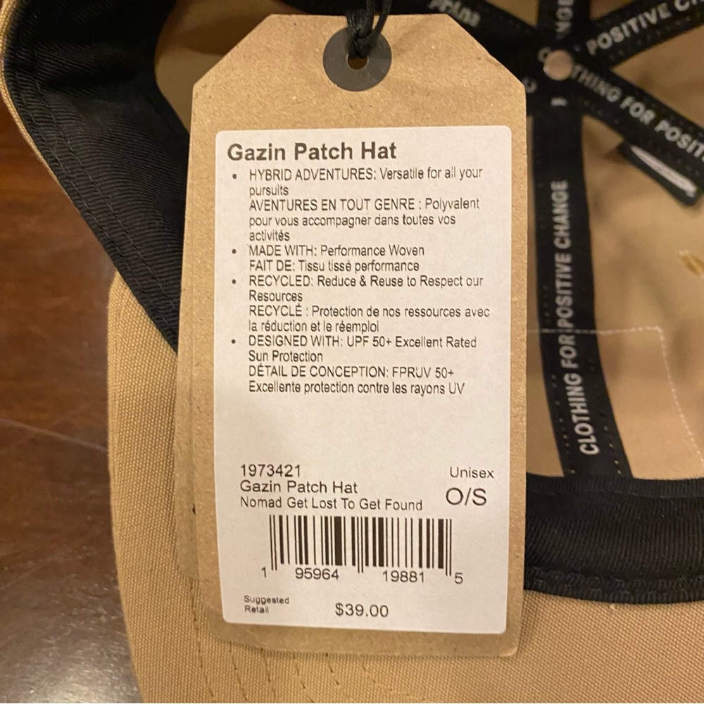 Prana Gazin Patch Hat Tan Snapback Hat with Graphic Patch - Picture 5 of 6